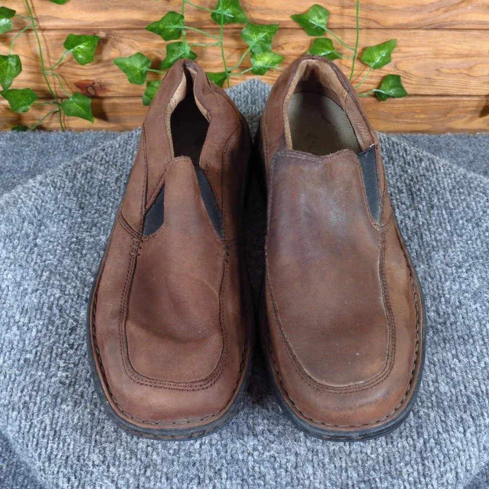 Columbia Big Pines Men Slip On Loafer Shoes Sz 9.5 Outdoor Walking Brown Leather
